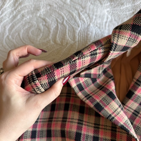 Michael Kors Collection - Plaid Wool Blazer - Rosewood - Picture 7 of 16